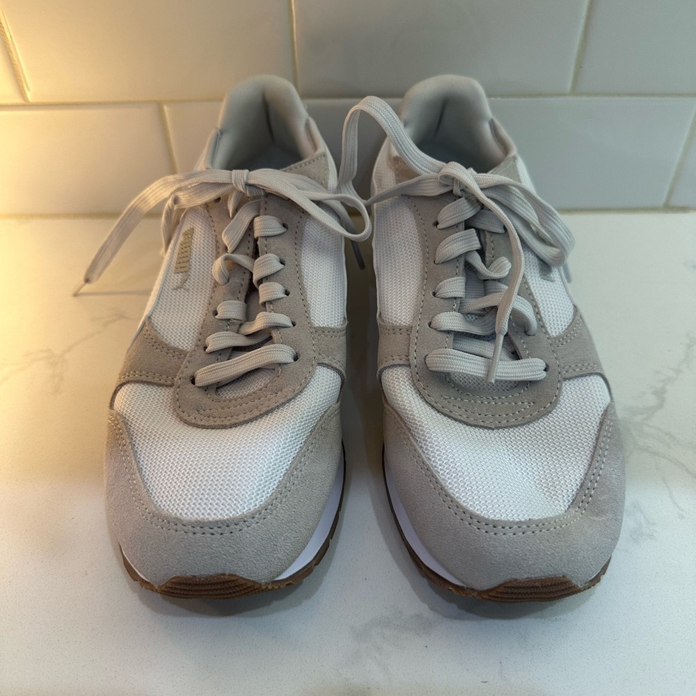 Puma White and Gray Sneakers NWOT -never worn - Picture 2 of 9